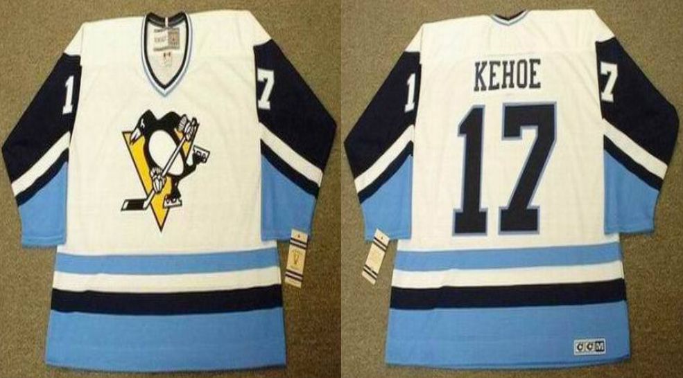 2019 Men Pittsburgh Penguins 17 Kehoe White blue CCM NHL jerseys
